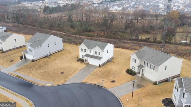 bird's eye view featuring a residential view