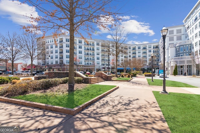 view of community with a yard