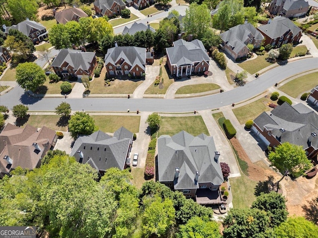 drone / aerial view with a residential view