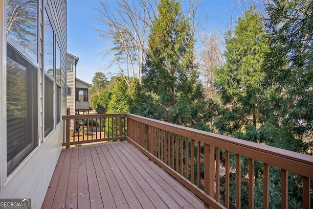 view of wooden terrace