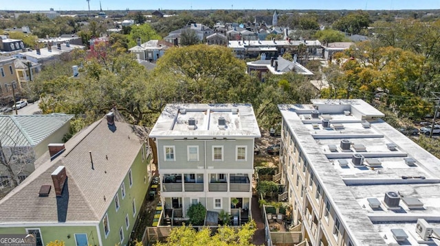 aerial view featuring a residential view