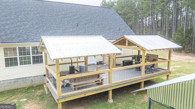 view of wooden deck