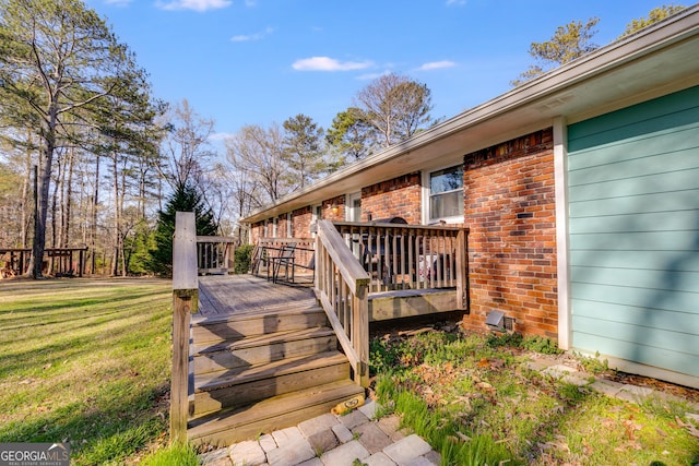 4864 Yeagar Rd, Douglasville, GA 30135 - wooden terrace with a lawn
