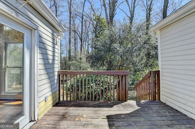 view of wooden deck