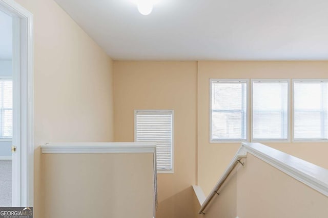 hallway with an upstairs landing