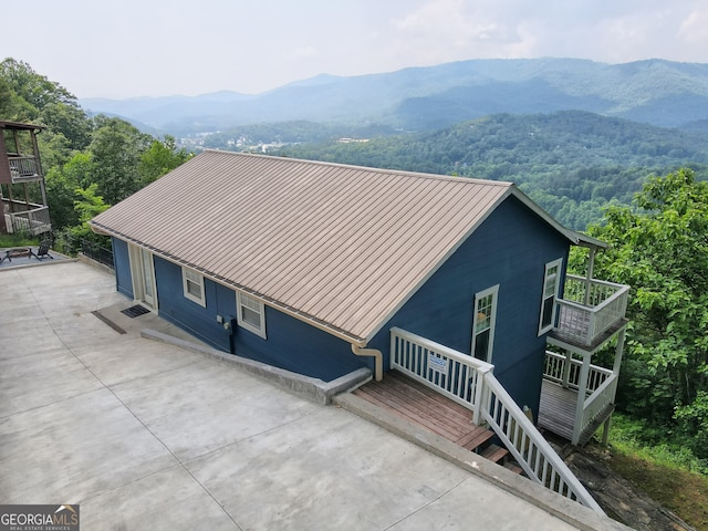 aerial view featuring a mountain view