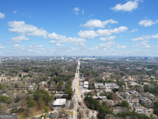 aerial view featuring a view of city