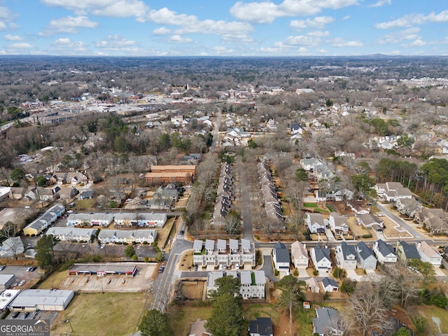 bird's eye view featuring a residential view