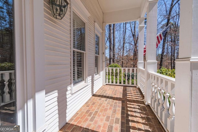 balcony with a porch