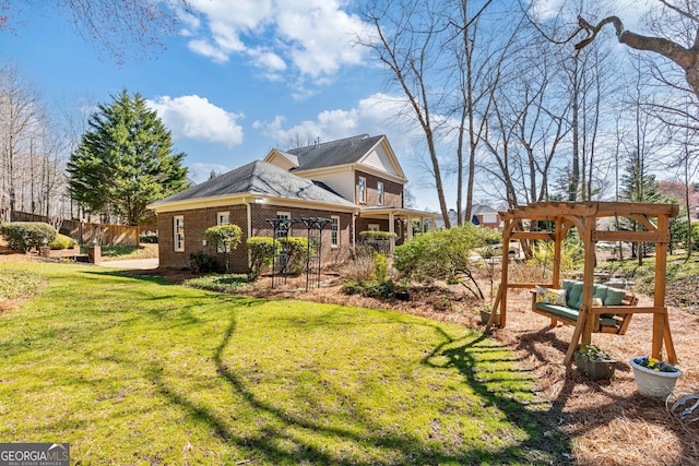 view of side of home with brick siding