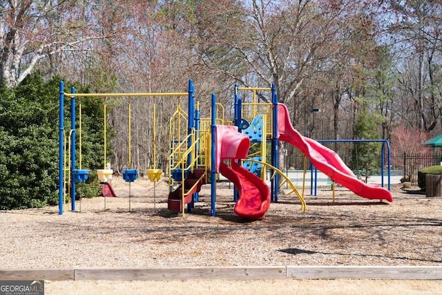 view of community jungle gym