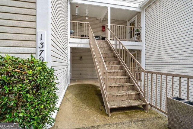 view of stairway