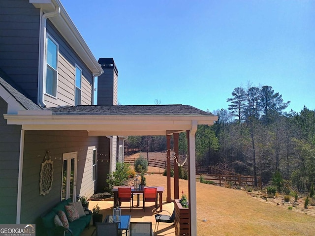 view of patio featuring outdoor lounge area