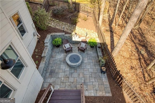 view of patio / terrace with fence