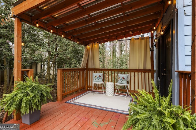 view of wooden terrace