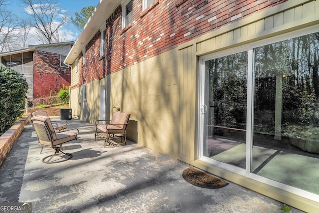 view of patio / terrace featuring central air condition unit