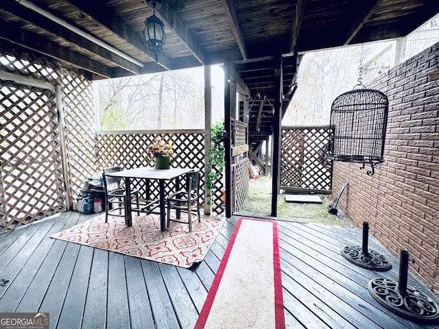 view of wooden terrace