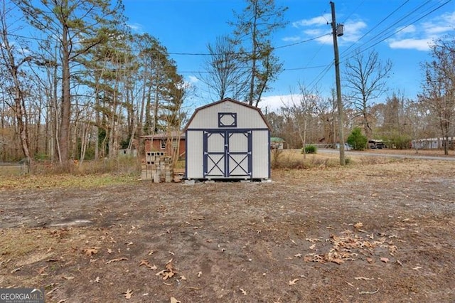 view of shed