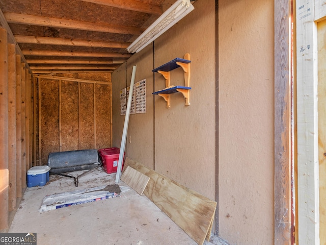 view of storage area