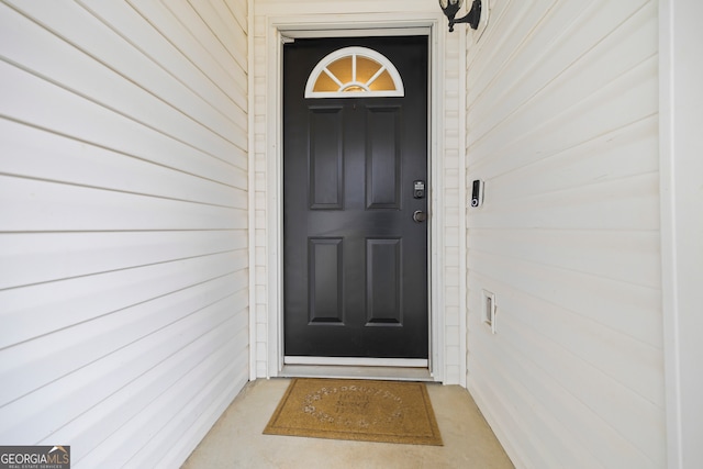 view of doorway to property