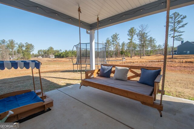 296 Beavers Rd, Grantville, GA 30220 - view of patio / terrace with a trampoline