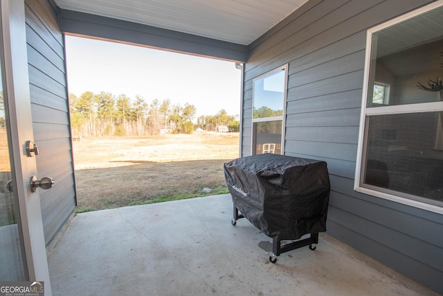 view of patio featuring area for grilling