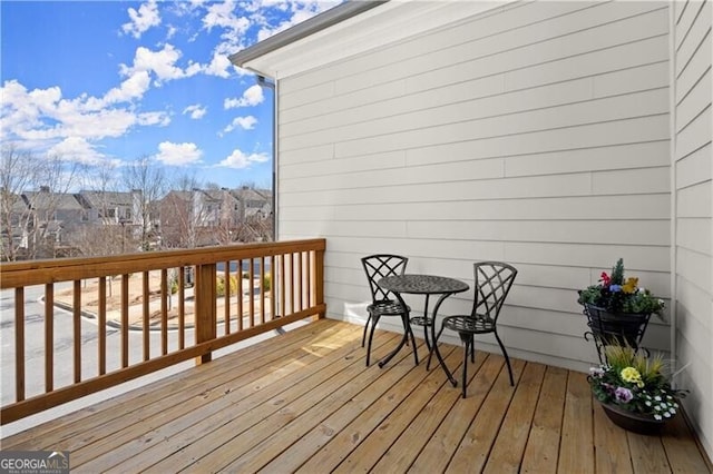 deck featuring a residential view