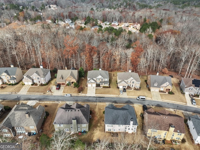 drone / aerial view with a residential view