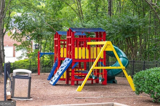 community playground with fence