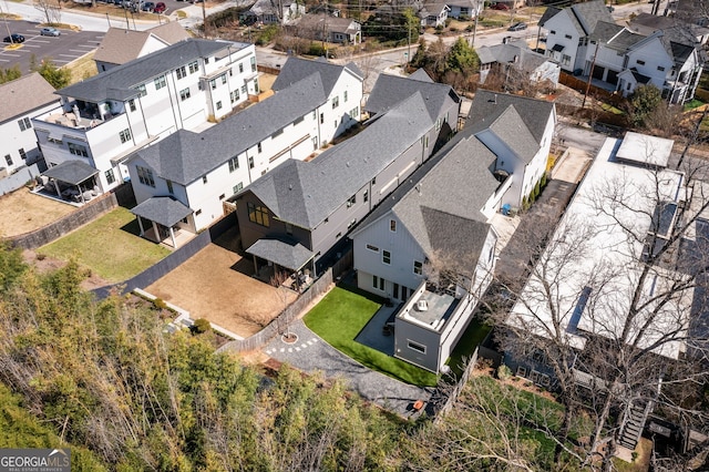 bird's eye view featuring a residential view