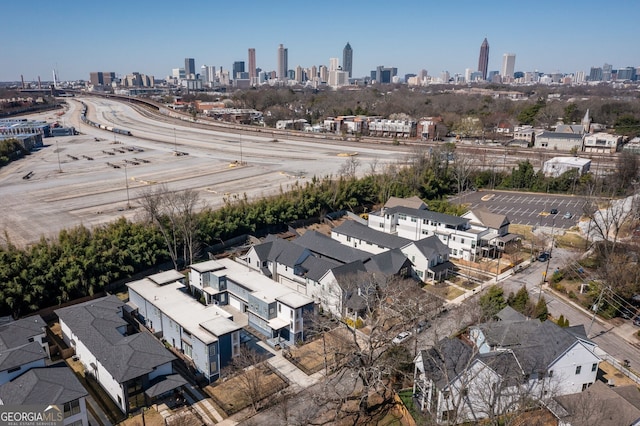 bird's eye view featuring a view of city