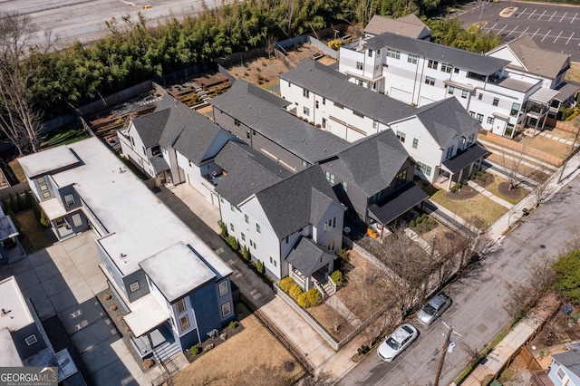 bird's eye view with a residential view