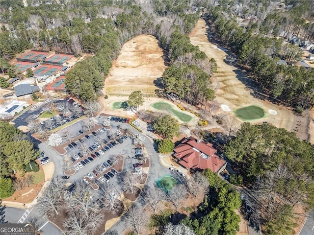 217 Colonial Dr, Woodstock, GA 30189 - aerial view of property and surrounding area with a golf club