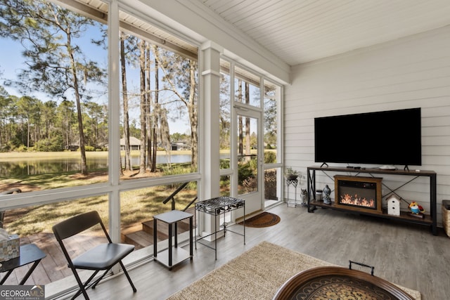 246 Heron Ct, Saint Marys, GA 31558 - sunroom / solarium with a glass covered fireplace