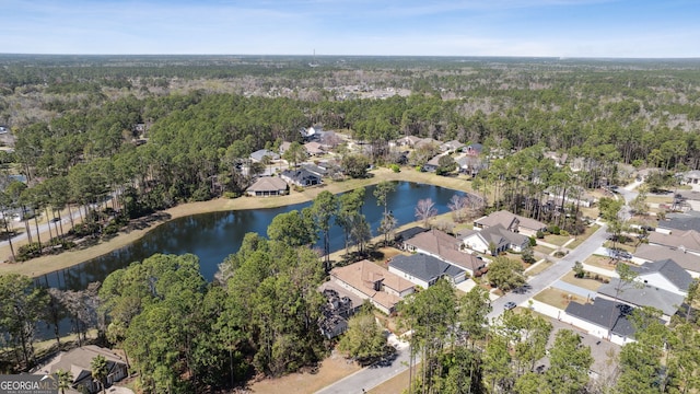 246 Heron Ct, Saint Marys, GA 31558 - birds eye view of property with a forest view, a residential view, and a water view