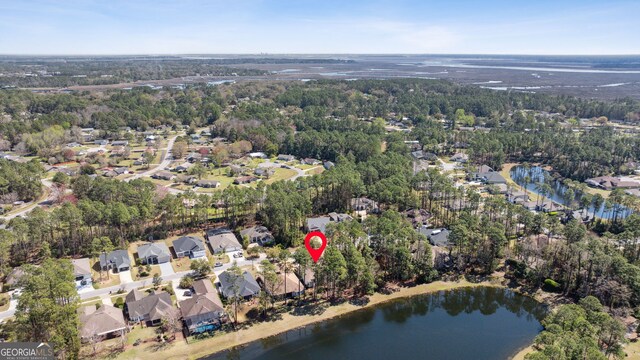 246 Heron Ct, Saint Marys, GA 31558 - birds eye view of property with a wooded view and a water view