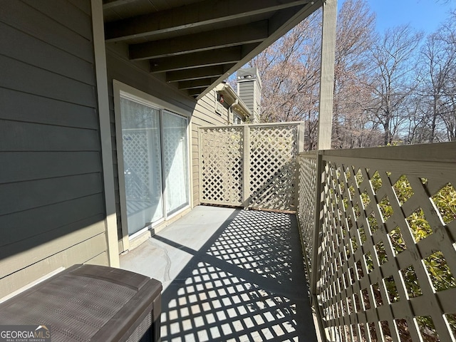 view of balcony