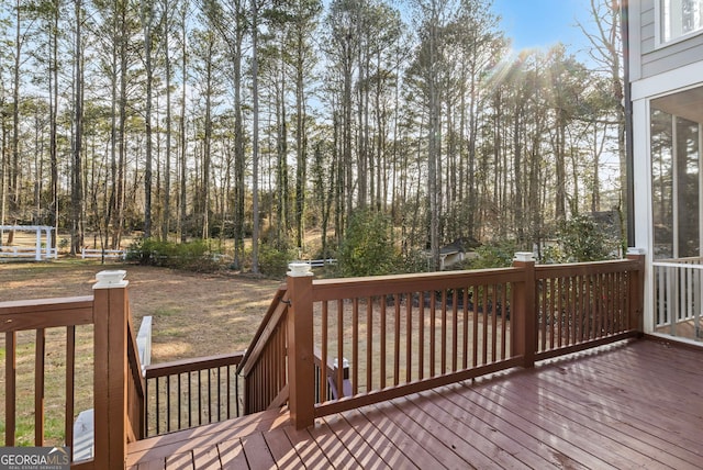 view of wooden deck