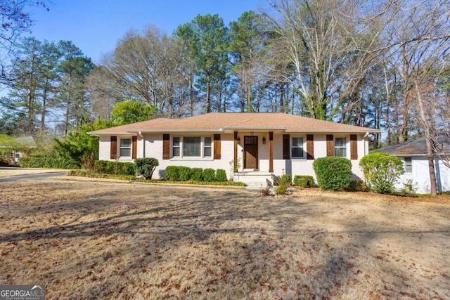 view of single story home