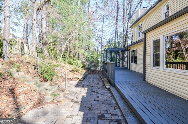 view of wooden terrace