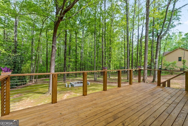 view of wooden terrace