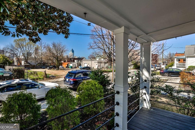 balcony with covered porch