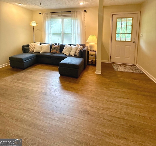 1537 David Lee St, Acworth, GA 30102 - living room with wood finished floors and baseboards