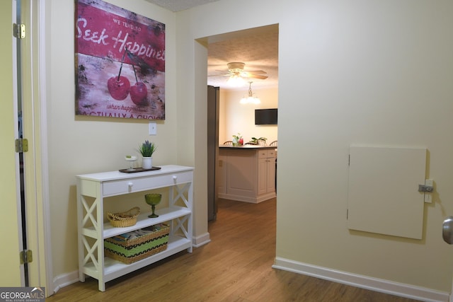 1537 David Lee St, Acworth, GA 30102 - hallway with wood finished floors and baseboards