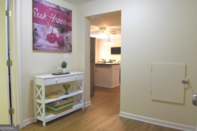 1537 David Lee St, Acworth, GA 30102 - hall with wood finished floors and baseboards