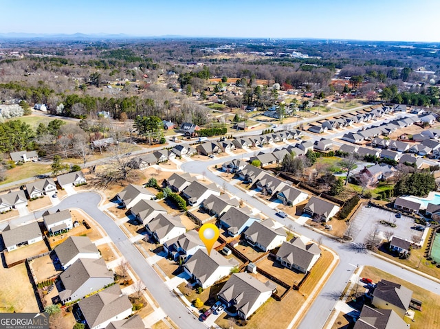 bird's eye view featuring a residential view