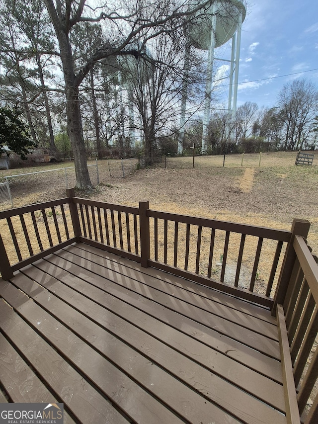 deck with fence