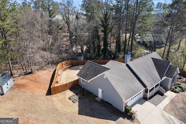 birds eye view of property