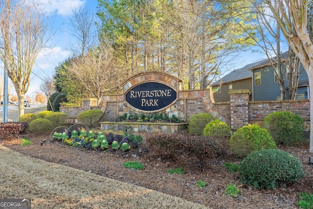 view of community sign