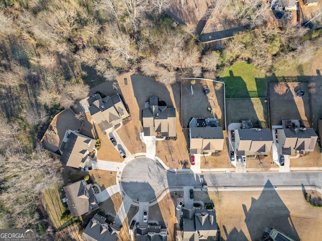 drone / aerial view with a residential view